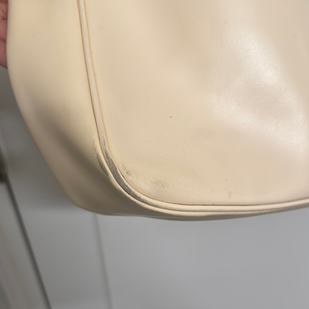 Vintage Furla Cream Leather Tote Bag - Picture 3 of 9